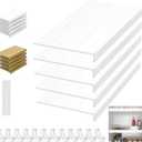 Wire Rack Covers, Foamed PVC Wire Shelf Covers for Pantry Removable Closet Cabinet Bathroom Kitchen Shelving Decoration(White,30x16 inch)