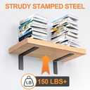 Heavy Duty Shelf Brackets 10 Inch, 6 Pack Floating Shelf Brackets, L Wall Shelf Bracket for DIY Decorative with Mounting Hardware