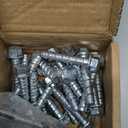 FMhotu 3/8 x 2-1/2" 25pcs Concrete Screws, Nickel Plated Concrete Screw Drill Bit Set for Anchoring Masonry, Brick or Concrete Block (25pcs)