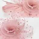 Girls Tea Party Fascinators Hats with Lace Gloves Pearl Necklace Earring Jewelry for Tea Party Wedding Accessories