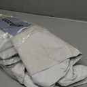 NICETOWN Natural Thick Linen Blend 100% Blackout Curtains 70" Long 2 Panels Set for Bedroom, 34" Wide, Rustic Grommet Thermal Insulated Flax Textured Full Blackout Window Draperies with White Liners