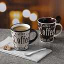 Mr. Coffee Bareggio Mug and Spoon Set, Caf Americano, 8-Piece Mug and Spoon Set (14oz)
