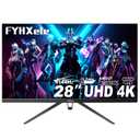 28 Inch 4K UHD Gaming Monitor 144Hz 1ms，IPS Monitor with HDR400, 100% sRGB， AMD FreeSync/G-Sync，PC Monitor for Gaming,Office,Type-C/HDMI/USB，Built-in Speaker，VESA Mount, Bluelight Filter