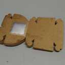 Juvale Cookie Boxes with Window - 50 Pack, 4 x 4 x 2.5 in Brown Cardboard - Pastry Containers & Cupcake Box for Baked Goods Packaging - Mini Treat Holders