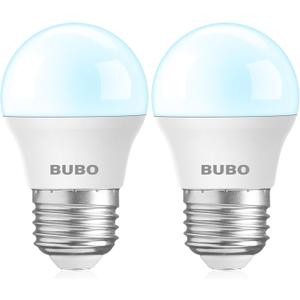 BUBO LED Refrigerator Light Bulb 40 Watt 120V, Fridge Light Bulb Daylight 5000K Waterproof, A15 Appliance Bulb for Freezer, E26 Medium Base, Non-Dimmable, 2 Pack