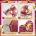 WovWeave Graduation Arch Backdrop Stand Cover Set of 3-4ft 5ft 6ft Grad Arch Cover Photo Booth Backdrop Decorations for Graduation Party Decor Supplies(Maroon Gold,Congrats)