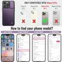 Vinich for iPhone 15 Pro Wallet Case with Card Holder, RFID Blocking Credit Slots Kickstand Shockproof Phone Cover Fit for iPhone 15 Pro 6.1" Purple
