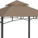 Replacement Canopy Top for Target Madaga Gazebo Model L-GZ136PST, Small Top: 52 in. x 52in.; Big Top: 129 in. x 129 in (Khaki)