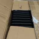 Fuutreo 12 Pieces Book Bins for Classroom Plastic Binder Holder Magazine Stuff Folder File Organizer Box for Home Office School Supplies(24 pcs,Black)