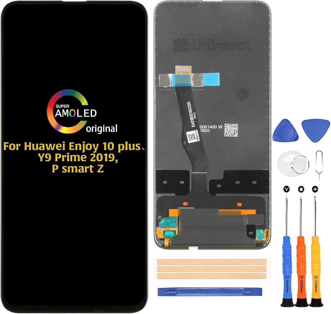 A-MIND for Huawei Y9 Prime 2019/P Smart Z/Enjoy 10 Plus LCD Screen Display(Original) STK-L21 STK-L22 STK-LX3 STK-LX1 Screen Replacement Digitizer Full Assembly Repair Kits with Tools