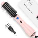 Hair Dryer Brush Blow Dryer Brush in one, Aima Beauty 1.25" Round Brush Blow Dryer Ionic Hot Air Brush Styler Volumizer with Ceramic Coating & Tufted Bristles for Smooth and Shiny Blowout, Pink