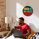 3D Juneteenth Door Sign,Happy Juneteenth Door Wreath,Freedom Day Sign,Black Pride Sign,African American Independence Day Sign,Black History Month Decoration for Outdoor Yard Home Porch Office