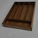 Silverware Organizer Kitchen Drawer Organizer Utensil Organizer Acacia Silverware Holder Cutlery Organizer in Drawer Flatware Organizer Tray(5 slots, Acacia
