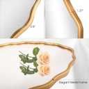 20 * 30 Inch Brushed Gold Oval Ripple Bathroom Mirror Wall Mounted Large Modern Countryside Suitable for Washroom, Bedroom, Living Room, Entryway