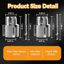 2 x 2 PCS Pipe Thread Cutting Tool, Integrated Internal & External Pipe Threading Tool, 1/2'' and 3/4'' Water Pipe Internal &External Integrated Threader with Electric Drill Pipe Threader Rethreading Kit