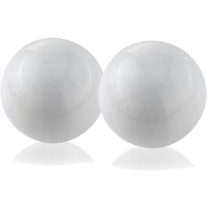 Modern Day Accents 4393T Bola Blanco White Sphere, Aluminum, Filler, Orbs Decorative Balls, Tabletop Modern Decor, Decorative Balls for Centerpiece Bowls, Home Office, Decor, 3-inch Set of 2 Balls
