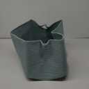 Large Rectangle Blankets Basket Living Room 22"x17"x12" Woven Cotton Rope Storage Baskets for Nursery Toy Baskets for Kids and Dogs Wicker Laundry Basket Bin for Clothes Towels green