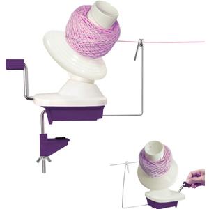 Yarn Ball Winder for Crocheting: Yarn Winder for Crocheting & Yarn Spinner for Knitting Hand Operated (Purple)