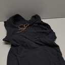 JEMITOP Men's Retro Pure Cotton Lace Up Sleeveless Shirts for Pirate Renaissance Medieval Viking Costume (Large, Black)