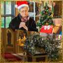 Giegxin 24 Pcs Nativity Scene Christmas Tree Ornaments Black Fabric Hanging Balls Christian Xmas Tree Ornament Religious Printing Pendant Gifts for Church Christmas Decorations Home Party Favors