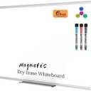 XBoard Magnetic Dry Erase Board/Whiteboard, 36 X 24 Inches, Double Sided White Board,1 Dry Eraser & 3 Dry Erase Markers & 4 Push Pin Magnets
