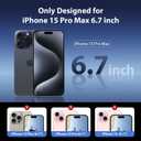3 x Mkeke for iPhone 15 Pro Max Screen Protector 3 Pack, [9H+ Hardness] [Military-Grade Drop Protection] [Sensitive Touch] [Easy Installation] [HD Clear] Full Edge Coverage Tempered Glass