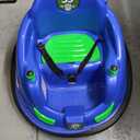 Flybar 6 Volts Bumper Car, Battery Powered Ride on, Fun LED Lights, Includes Charger, Blue