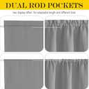 NICETOWN Silver Grey French Door Curtains, Privacy Window Curtains, 30 X 72 Inch Blackout Shades for Glass Door, Thermal Insulated Rod Pocket Window Coverings, 1 Panel