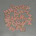 Pink 3D Letters, 1PC Alphabet Sequins Towel Embroidered Patches for DIY Clothing Bags Jacket Iron On Accessories Applique (Color : Pink, Size : S)