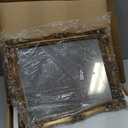 OIGUMR Square Wall Mirror Vintage Mirror Gold Mirror (Vintage Gold, 16.5 x 13.5 inch)