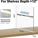 Purse Organizer for Closet Shelf Dividers: 8-Pack Adjustable Clear Acrylic Bag Storage Organizer for Handbags, Sweaters, Towels, Jeans and Shoes on Wood Shelves