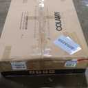 COLAMY Wooden Dining Chairs Set of 2, Modern Fabric Upholstered Kitchen Chairs, Farmhouse Dining Room Chair with Foot Pegs, Camel