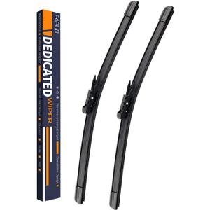Replacement for BMW 320i 2013-2018,328i 2010-2016,335i 2010-2015,M3 2015-2018,AUDI A3/A3 QUATTRO 2006-2013 Silent Wipers -FAPIUO Front Windshie Wipers Pinch Tab 24"+19" Blade Set (2 Pack