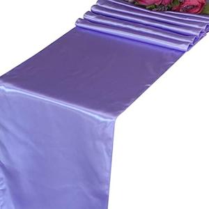 Lavender Satin Table Runners - Welmatch 5 pcs Wedding Banquet Party Event Decoration Table Runners, Lavender, 5 
