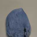 Qaccf Short Straight Halloween Costume Cosplay Party Wig with Eyebrow Set (Blue)