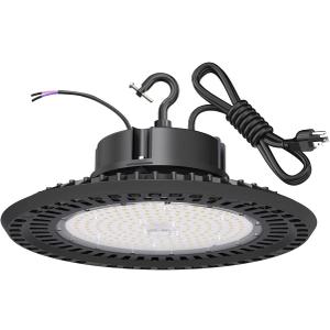 BFT UFO LED High Bay Light 240w 5000K 36,000LM 0-10V Dimmable High Bay Led Shop Lights UL 5-Foot Cable IP65 Hook Mount Shop Lights for Warehouse Workshop