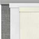 AOSKY Linen Roller Blinds Shades for Indoor Windows Pull Down Cordless Blackout Black Out Window Shade 20 Inch Blinds for Home Beige, 20"W x 72"H