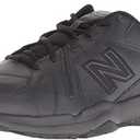 New Balance Men's 608 V5 Casual Comfort Cross Trainer, Black/ Black, 8 Wide