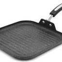 Starfrit The Rock 25cm (10") Non-Stick Grill Pan - Durable Forged Aluminium - Oven Safe - PFOA Free - Easy to Clean - Black