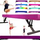 MARFULA Adjustable Balance Beam 8 ft Gymnastic Beam Adjustable Height for Kids and Teenage of All Gymnastic Levels, Gymnastic Training Beam Gymnastic Equipment for Athlete Home and Gym Club Use (Height: 9 inch - 17 inch, Purple (Height: 9" - 17"))