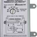 Ventamatic XXFIRESTAT 10-Amp Adjustable Programmable Thermostat with Firestat for Power Attic Ventilators, Replacement Thermostat , White