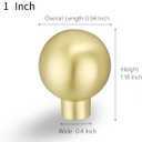 Lardmon 10 Pack Brushed Gold Cabinet Knobs Drawer Knobs 1 Inch(25mm) Diameter Modern Single Hole Cabinet Pulls Solid Kitchen Knobs Cabinet Handles Heavy Duty Kitchen Hardware for Dresser