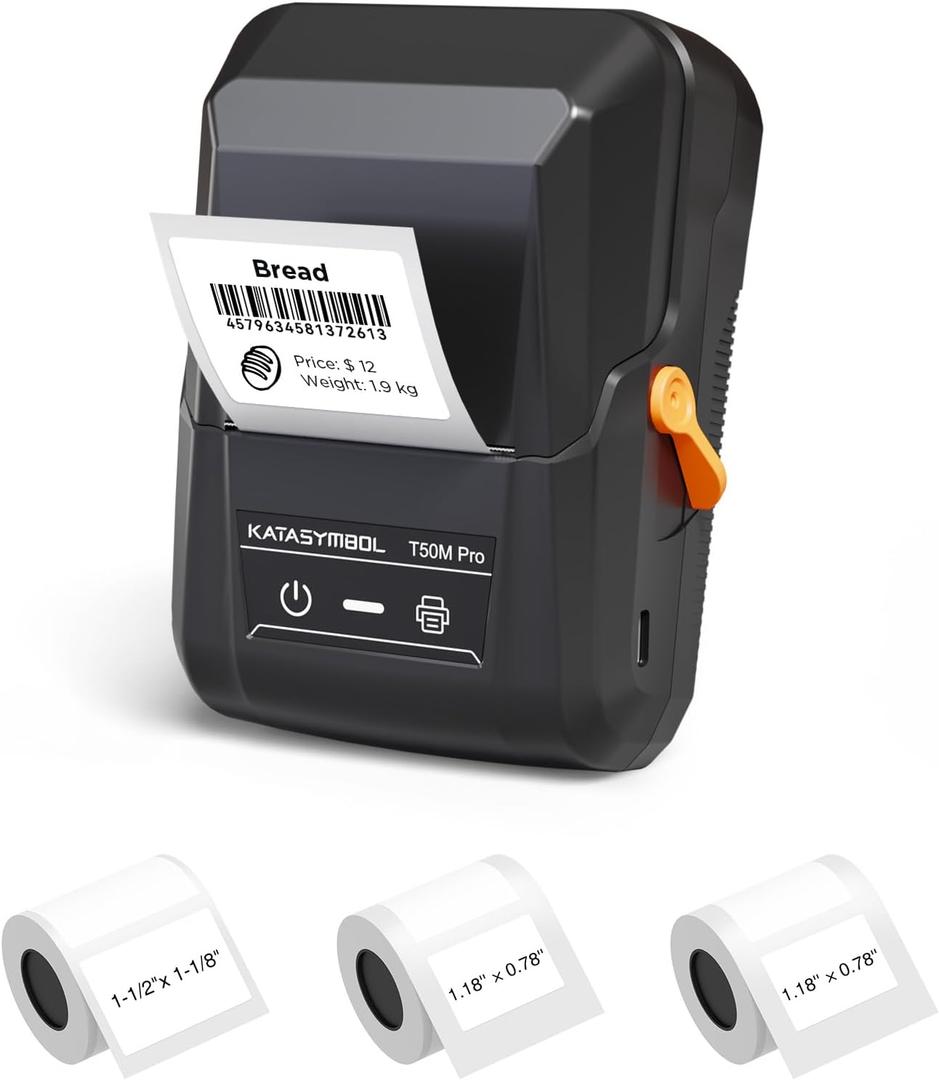 SUPVAN T50M Pro Bluetooth Label Maker Machine with 3 Tapes, Wide Waterproof Label, Versatile App with 30+ Fonts and 660+ Icons, Inkless Labeler for Home, Kitchen, School, Office Organization, Set 1