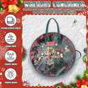 Shappy 6 Pcs 24 x 7 Inch Christmas Wreath Storage Bag Plastic Storage Containers for Wreaths Container Christmas Decorative Xmas Plastic Bag Holder Handles Dual Zipper Holiday Wrapping