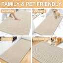 OLANLY Long Bathroom Rugs Runner 59x24, Thick Soft and Absorbent Chenille Bath Mat, Non-Slip, Machine Washable Quick Dry Bath Rugs for Tub Shower Floor, Home Decor Accessories, Sand