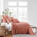 Levtex Home Mills Waffle Queen Bedspread Set (104x106in) with 2 Pillow Shams (26x20in) - Adobe - 100% Cotton Queen Size Bedspread Set - Lightweight, Soft, Pre-Washed
