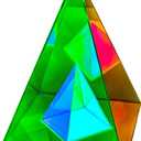 Infinity Pyramid Table Lamp, LED, Magical, Colorful Infinite Night Light, USB Acrylic Desk Lamp, Decoration Table Lamp for Living Room Bedroom Creative Gifts