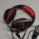 Tatybo Gaming Headset for Ps4 Ps5 Xbox One Switch PC with Noise Canceling Mic, Deep Bass Stereo Sound (Black Red)