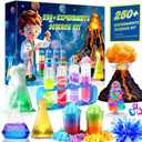 250+ Experiments Science Kits for Kids, STEM Activities Educational Science Kits Gifts with Chemistry Set, Erupting Volcano and Growing Crystal Tree (Science kit with 250+ Experiments)