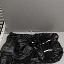 Waterproof PU Leather Seat Covers for Dining Room Chairs Set of 4, Stretch Dining Chair Slipcovers, Kitchen Chair Seat Covers, Non-Slip & Washable (Black